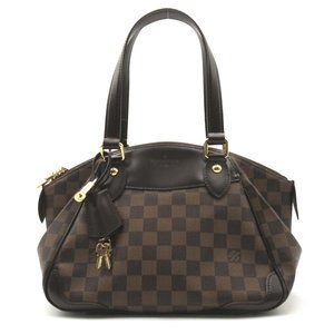Verona PM Damier Ebene Shoulder Tote Bag